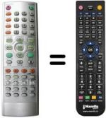 Replacement remote control Irradio DVD 15 HT