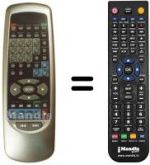 Replacement remote control Irradio DVD 5