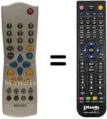 Replacement remote control Aristona DVD 750