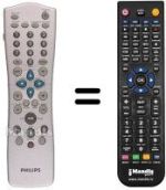 Replacement remote control Irradio DVDR 1100