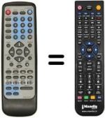 Replacement remote control Irradio DVD 600