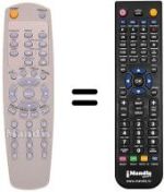Replacement remote control Irradio DVD 10 HT