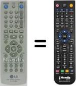Replacement remote control LG DVX 298