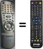 Replacement remote control Samsung SV-DVD 1E
