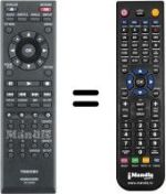 Replacement remote control Toshiba HD-EP35