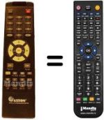 Replacement remote control Aston XENA 1501