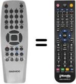 Replacement remote control Daewoo T262