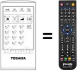 Replacement remote control Toshiba 160F5WD