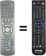 Replacement remote control Toshiba 23306365
