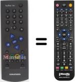 Replacement remote control Grundig T55-841FR