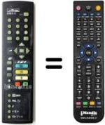 Replacement remote control Metz 63TB72100MT