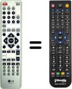 Replacement remote control LG LHD6245D
