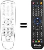 Replacement remote control LG 20J3RX