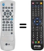 Replacement remote control LG LV2283