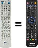 Replacement remote control LG DR175