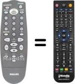 Replacement remote control Philips VR17116