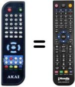 Replacement remote control Akai AK-DVB12