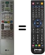 Replacement remote control LG AKB30588001