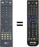 Replacement remote control LG M197WD