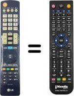 Replacement remote control LG 32LV3550-ZB