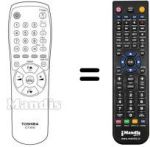 Replacement remote control Toshiba 21S03D