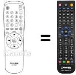 Replacement remote control Toshiba 21T01D
