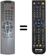 Replacement remote control Toshiba 14VL33E