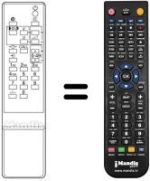 Replacement remote control Toshiba 1400RBW