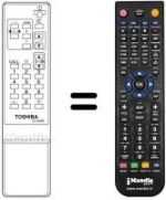 Replacement remote control Toshiba 23120387