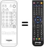 Replacement remote control Toshiba 2140TF