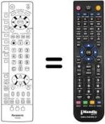 Replacement remote control Panasonic TX-15LV1