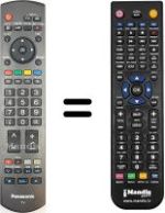 Replacement remote control Panasonic TH-37PX70F