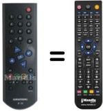 Replacement remote control Grundig P37-3050TEXTSCHWARZ