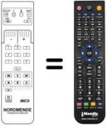 Replacement remote control NordMende SPECTRA SL72BT
