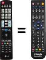 Replacement remote control LG 55LM670S