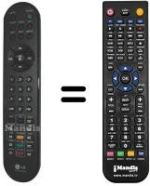 Replacement remote control LG 6710T00003L