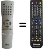 Replacement remote control LG 6710V00056B