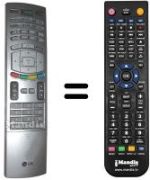 Replacement remote control LG 6710V00151E