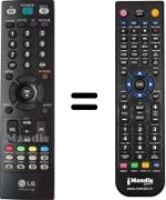 Replacement remote control LG M237WD