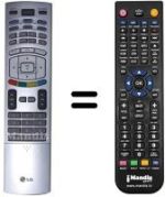 Replacement remote control LG 6710V00151S