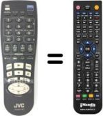 Replacement remote control JVC HR-J656