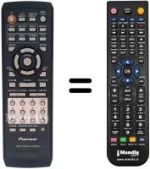 Replacement remote control Pioneer DV535