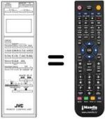Replacement remote control JVC PQ10543AE-24