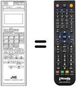 Replacement remote control JVC PQ10543BD