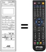 Replacement remote control JVC PQ10543H