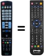 Replacement remote control LG 105-214C