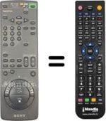 Replacement remote control Sony SLV-E300