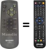 Replacement remote control Sharp 37AM24S