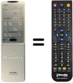 Replacement remote control Sharp RRMCG1292CESA