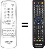 Replacement remote control RRMCG1488SA
